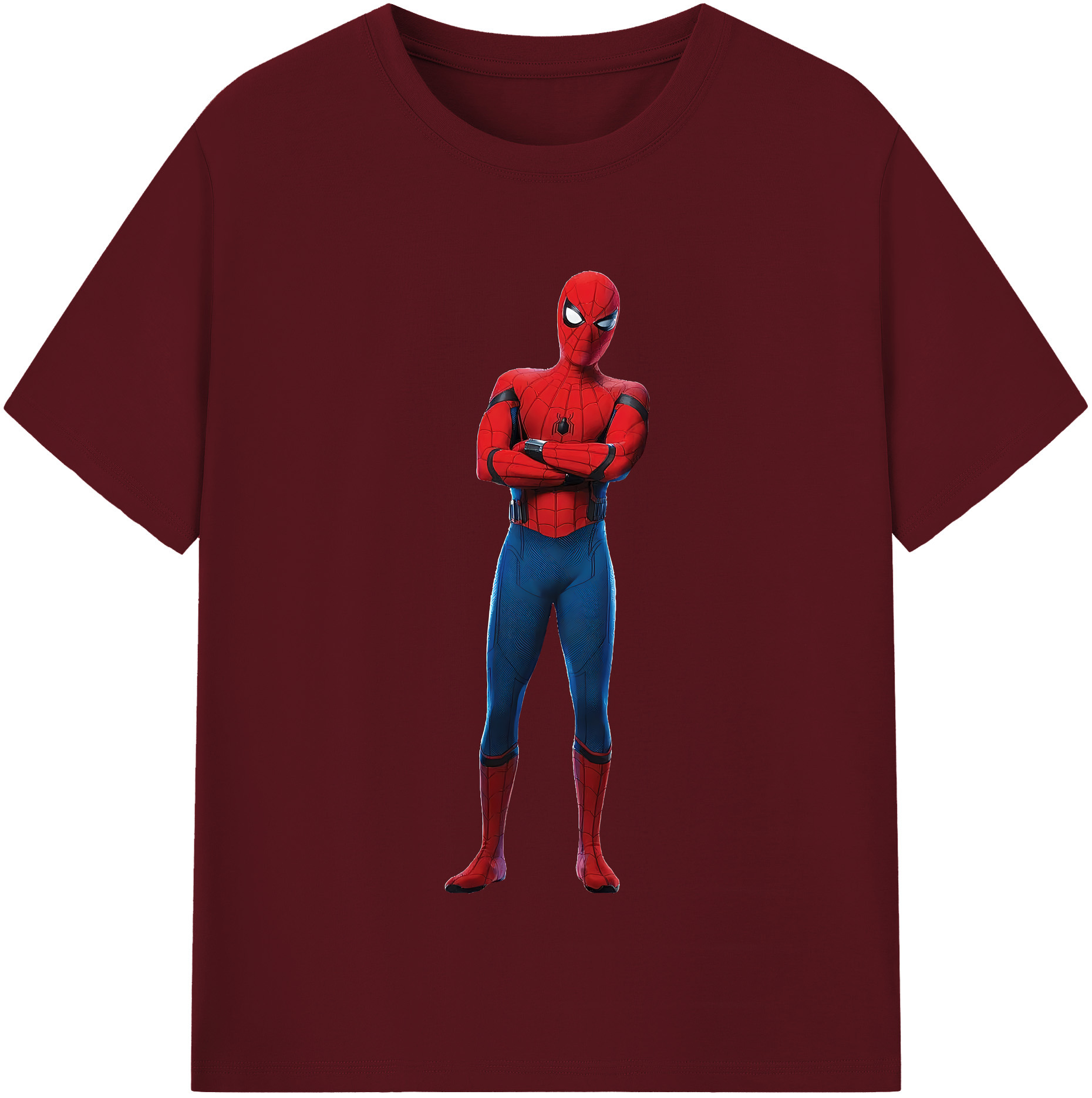（画像用） Spider Man スパイダーマン 綿100％半袖Tシャツ（フロントプリント）